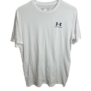 Men’s White Under Armour Loose/Coupe Shirt